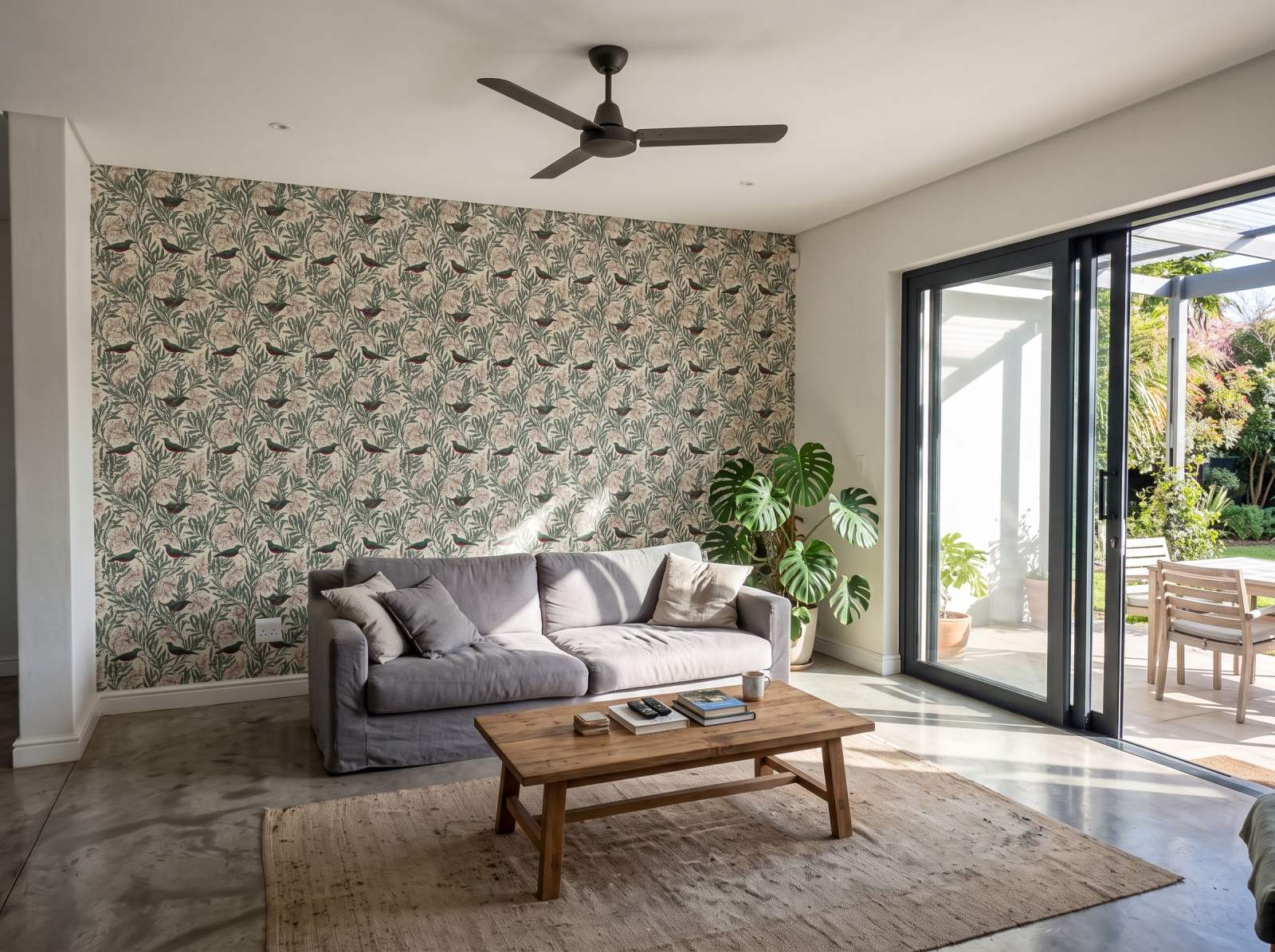 Sugarbird Engraved 2 Wallpaper and Wall Murals South Africa Sugarbird Engraved shown in a living room