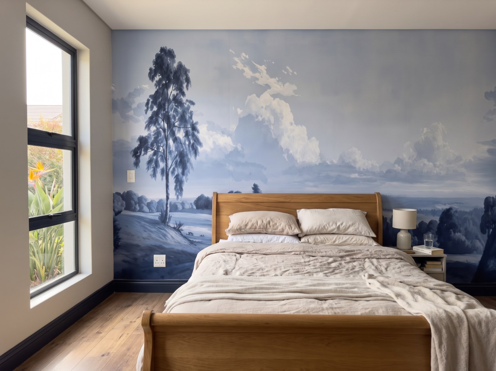 Treeline Panorama Delft 3 Wallpaper and Wall Murals South Africa Treeline Panorama Delft shown in a bedroom
