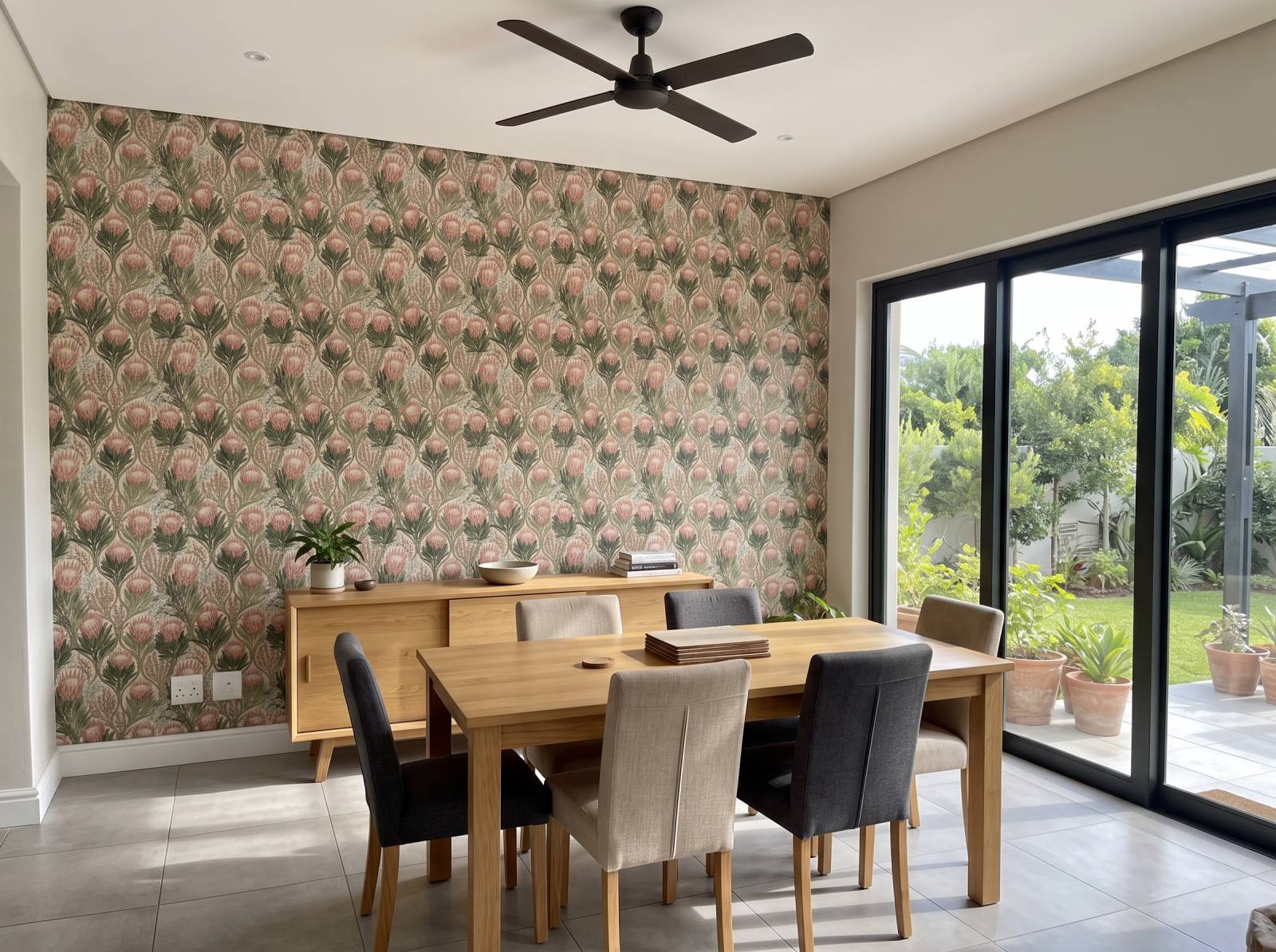 Veld Garden Fynbos 3 Wallpaper and Wall Murals South Africa Veld Garden Fynbos shown in a bedroom