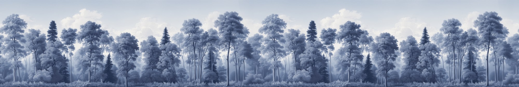 Vintage Forest Delft 2 Wallpaper and Wall Murals South Africa Vintage Forest Delft, forest scene in blue and white mural - WallpaperOnline