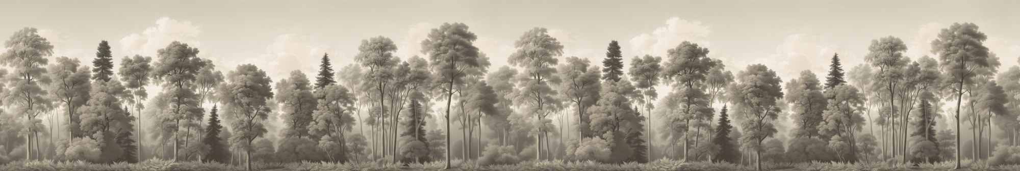 Vintage Forest Ivory 2 Wallpaper and Wall Murals South Africa Vintage Forest Ivory, forest scene in ivory, taupe and grey mural - WallpaperOnline
