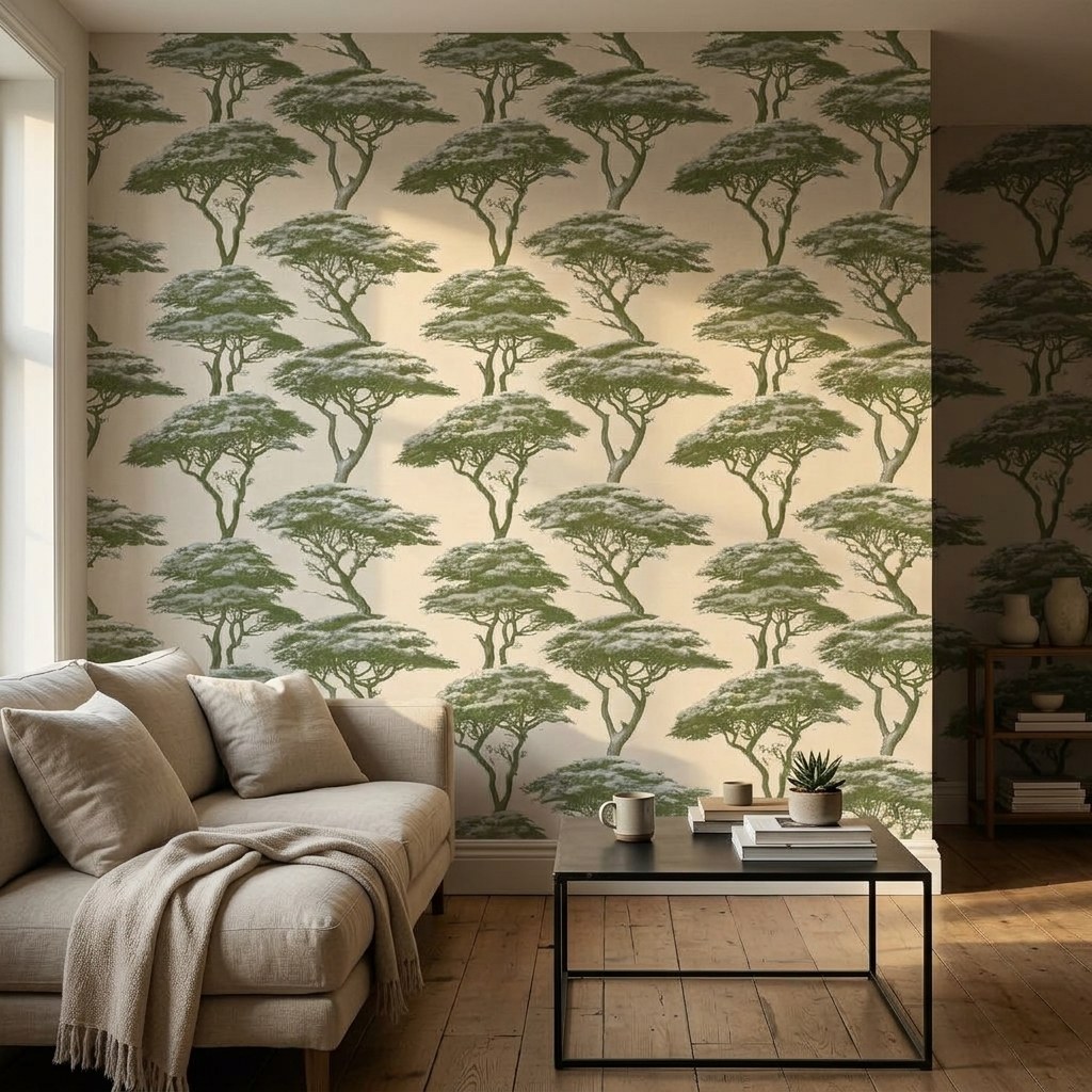 Acacia Grove 2 Wallpaper and Wall Murals South Africa Acacia Grove shown in a living room