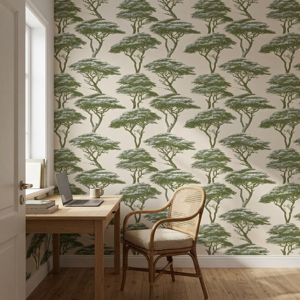 Acacia Grove 1 Wallpaper and Wall Murals South Africa Acacia Grove shown in a bedroom