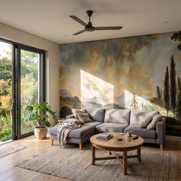 Vintage Countryside Landscape Mural