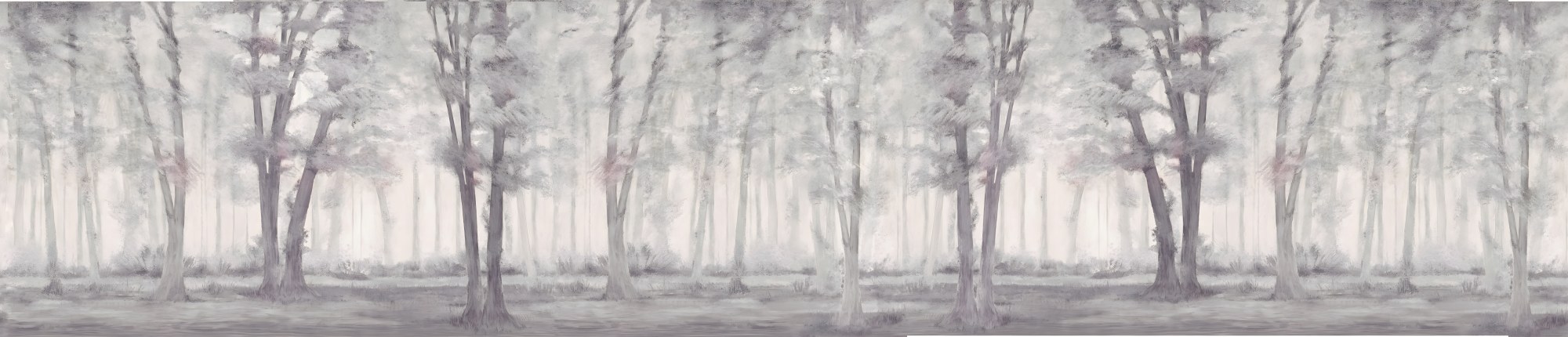 Grisaille Forest Mist Mural 2 Wallpaper and Wall Murals South Africa Grisaille Forest Mist Mural, forest scene in grey and white mural - WallpaperOnline