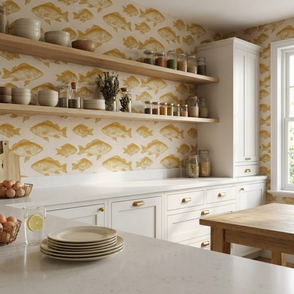 Golden Fish Shoal shown in a living room