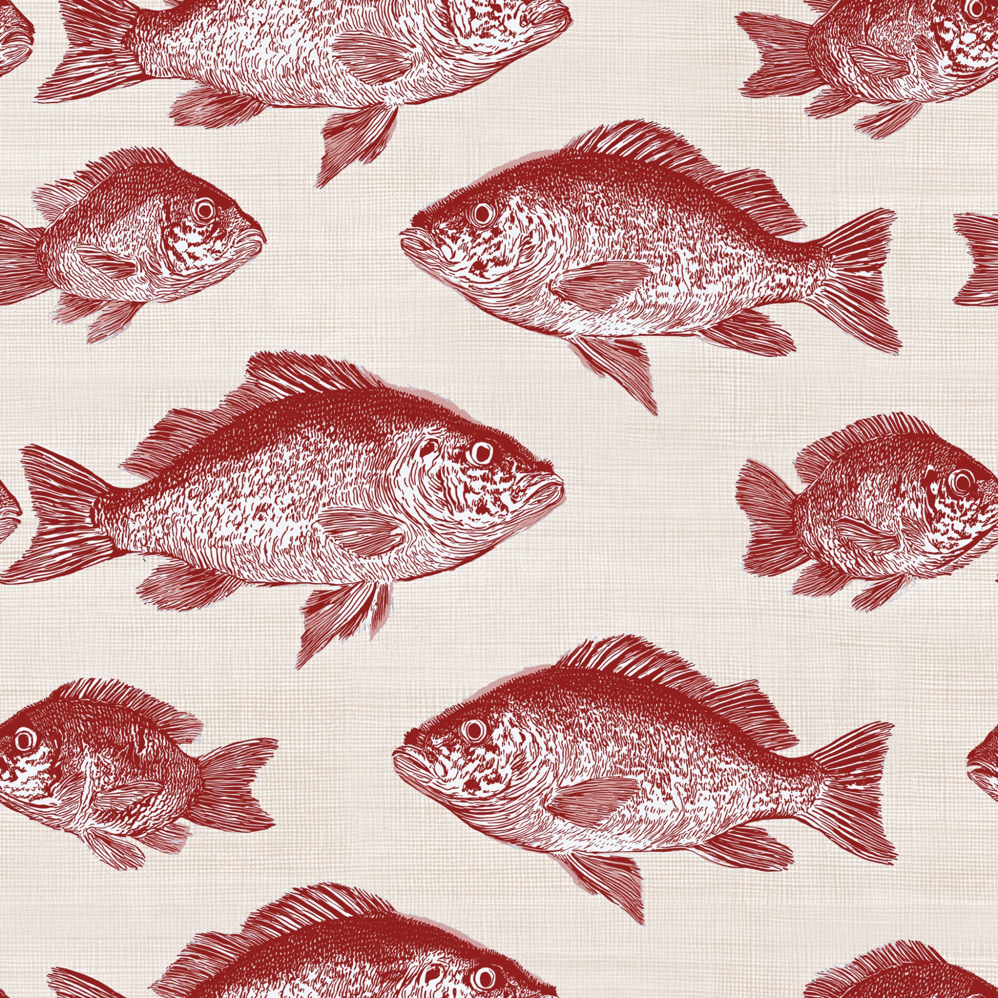 Red Fish Shoal 4 Wallpaper and Wall Murals South Africa Red Fish Shoal, fish in red and cream wallpaper - WallpaperOnline