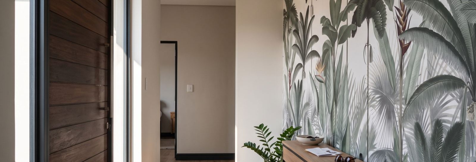 Mural Tropical Heights in Paradise on a feature wall