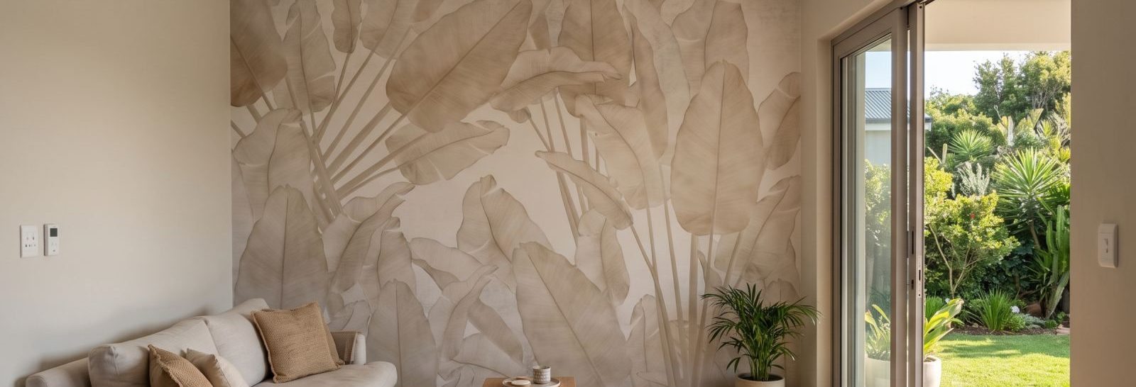 Mural Virtuous Leaves on a feature wall