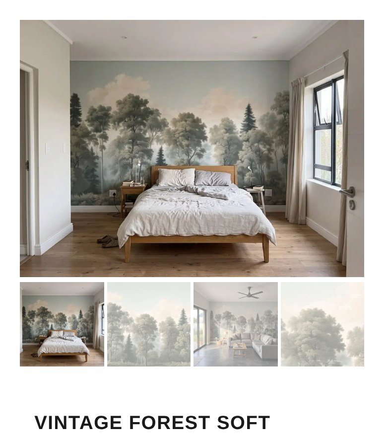 How to use the wallpaper room visualiser 3 Wallpaper and Wall Murals South Africa A mural product page on a phone