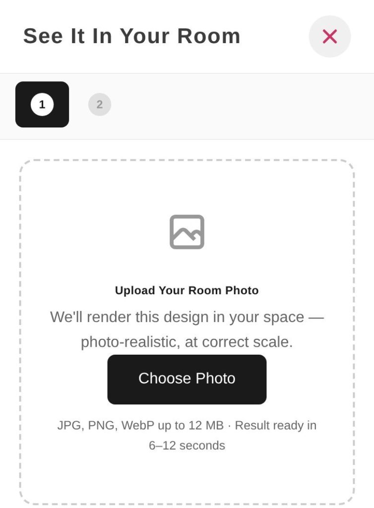 How to use the wallpaper room visualiser 5 Wallpaper and Wall Murals South Africa The visualiser asking for a photo of your room